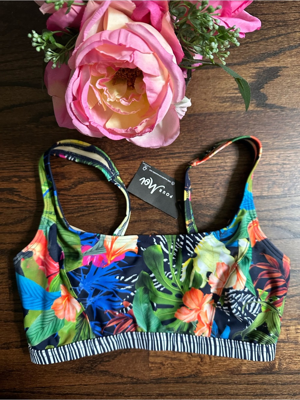NWT Pour Moi Havana Breeze Underwire cami swim top, size 32G US